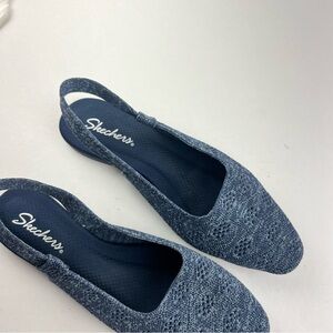 Skechers Women's Blue Slingback Flats